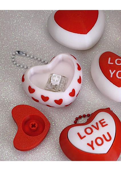 Sevgililer Günü Koleksiyonu Fidget Clicker Kalp Anahtarlık fırsatları