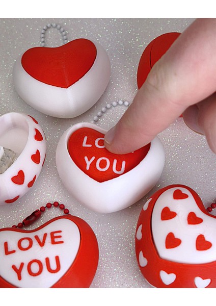 Sevgililer Günü Koleksiyonu Fidget Clicker Kalp Anahtarlık indirimleri