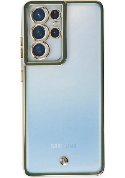 Samsung Galaxy S21 Ultra Kılıf Liva Lens Silikon - Yeşil fiyatları