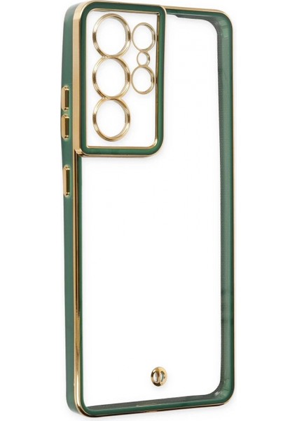 Samsung Galaxy S21 Ultra Kılıf Liva Lens Silikon - Yeşil fırsatları