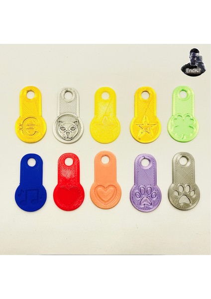 Alışveriş Kartı Çipli Anahtarlık - Alışveriş Jetonu Parası - 10 Çeşit