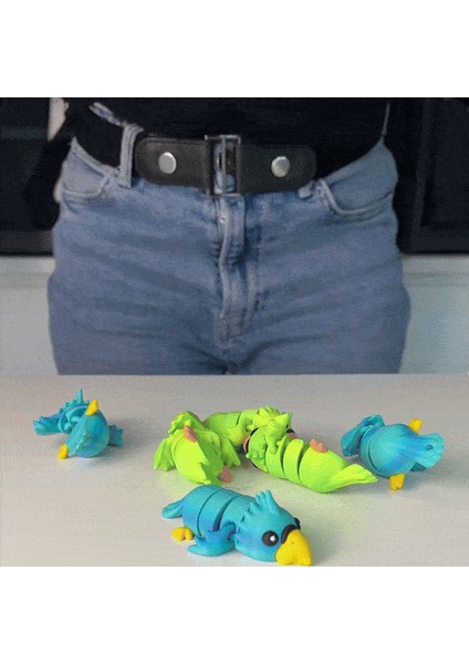 Sevimli Flexi Papağan (Oyuncak, Anahtarlık ve Mıknatıs), Eğlenceli Eklemli Oyuncak indirimleri