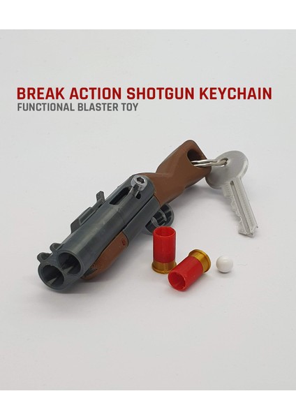 Break Action Av Tüfeği Anahtarlığı — Fonksiyonel Blaster Oyuncak