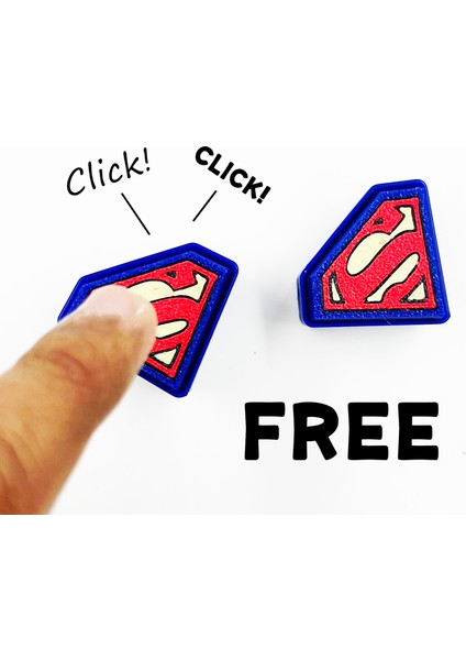 Superman S-Shield Fidget Clicker / Anahtarlık