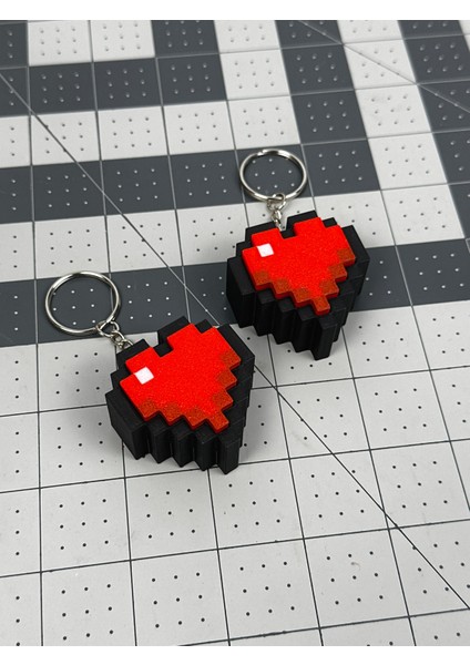 Minecraft Kalp Anahtar Tıklayıcı Anahtarlık