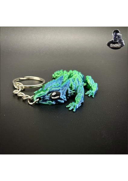 Küçük Çim Ejderhası Anahtarlık 🐉 - Mafsallı - Yerinde Baskı modelleri