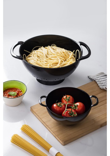 Akrilik Siyah 2 Li Süzgeç Seti ( Makarna & Pirinç Süzgeci ) fiyatları