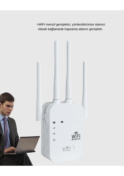Buğz 300MBPS Wifi Menzil Genişletici 4 Antenli Wpa3 Güvenlikli Priz Tipi Repeater indirimleri
