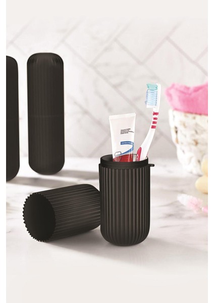 Siyah Seyahat Tipi Diş Fırçası & Aksesuar Kutusu & Çok Amaçlı Saklama Kabı fiyatları