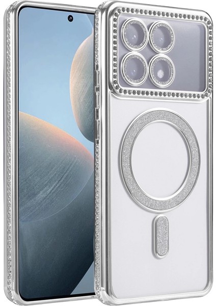 Xiaomi Poco X6 Pro Joke Simli Magneticsafe Kılıf - Gümüş