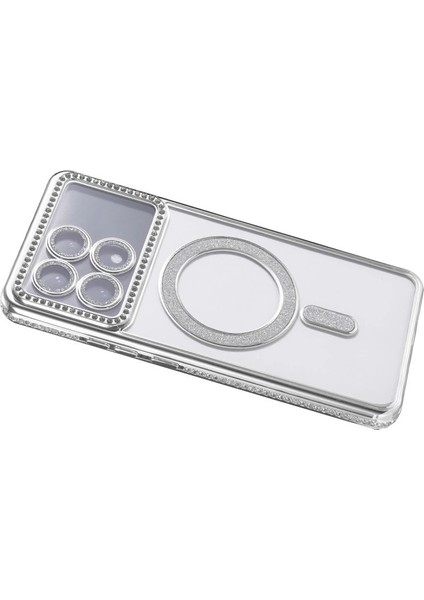 Xiaomi Poco X6 Pro Joke Simli Magneticsafe Kılıf - Gümüş fırsatları