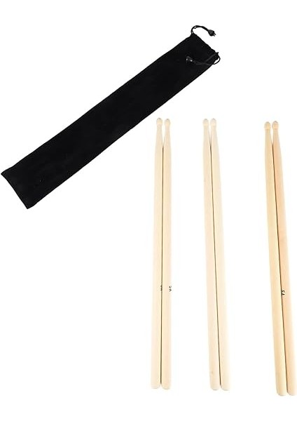 3 Çift, Davul Anti -Kayma Kolları, 5A Katı Ahşap Akçaağaç Baget Paketleri, Yetişkinler Için Ideal, Çeşitli Müzik Türleri ve Performansları Için fırsatları