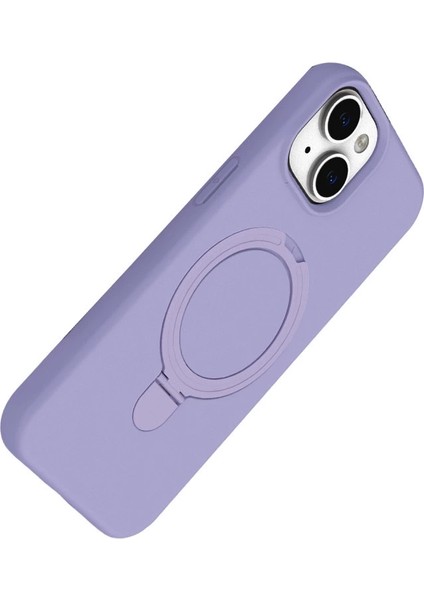 Apple Iphone 15 Plus Regal Magsafe Standlı Kapak - Lila modelleri