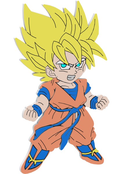 Goku Anahtarlık 3D Baskı Tasarımı