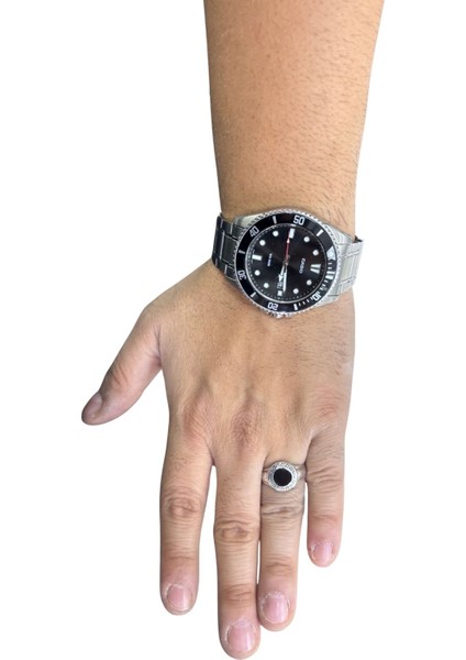 Mineli Yuvarlak Grek Desenli Achilles Retro Gümüş Erkek Yüzük modelleri