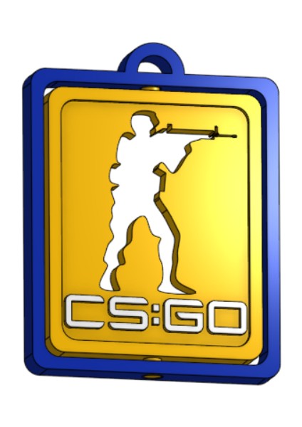 Counterstrike™ - Global Offensive (Cs-Go)'dan Ilham Alan Kare Dönen Anahtarlık - Yerinde Yazdırın