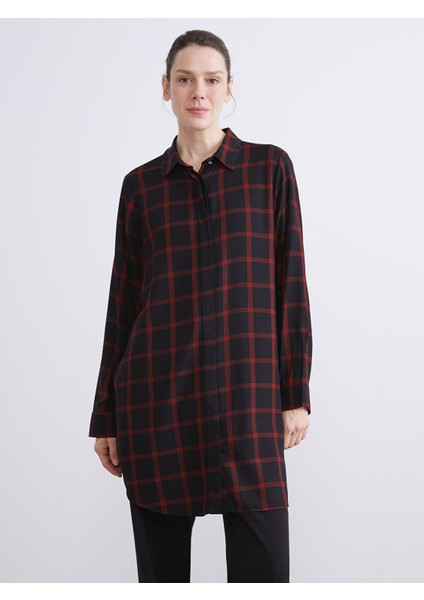 Yeni Sezon Ekose Kadın Gömlek Tunik