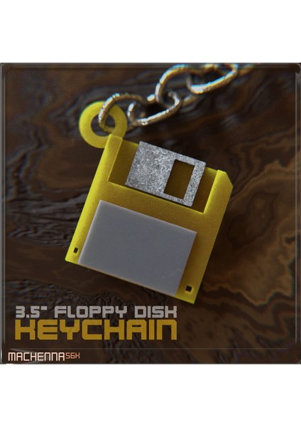 3,5" Disket Anahtarlık | 90'lar Retro