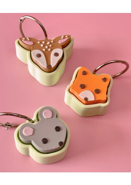 Orman Hayvanı Paketi 1 — Fidget Clicker Anahtarlıklar modelleri