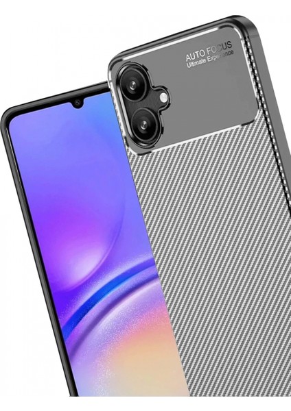 Samsung Galaxy A06 Kılıf Auto Focus Karbon Kapak - Gri modelleri