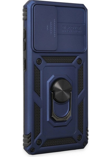 Samsung Galaxy A72 Kılıf Pars Lens Yüzüklü Silikon - Lacivert fiyatları