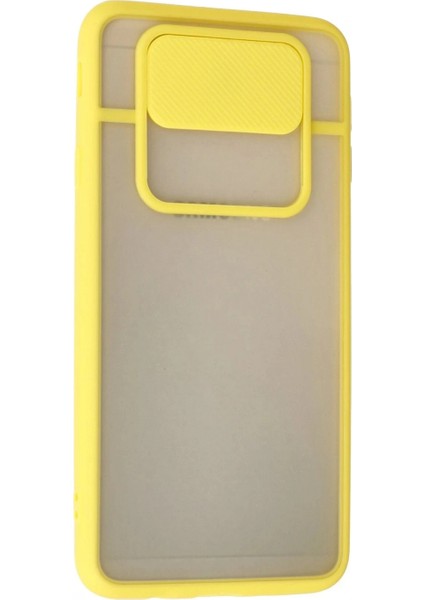 Samsung Galaxy J7 Prime Kılıf Palm Buzlu Kamera Sürgülü Silikon - Sarı modelleri