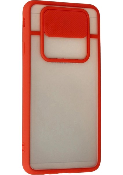 Samsung Galaxy J7 Prime Kılıf Palm Buzlu Kamera Sürgülü Silikon - Kırmızı modelleri