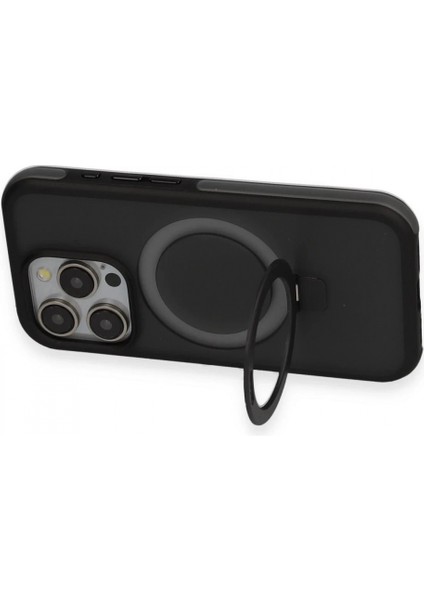 iPhone 15 Pro Max Zorda Airbag Magsafe Standlı Kapak - Titan Gri fiyatları