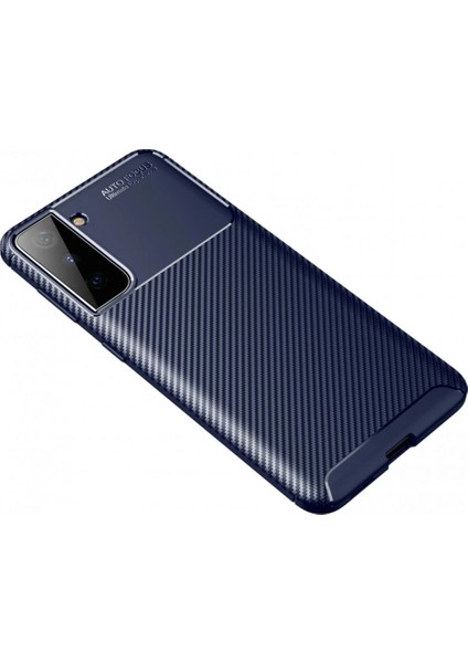 Samsung Galaxy S21 Plus Kılıf Auto Focus Karbon Kapak - Lacivert fiyatları