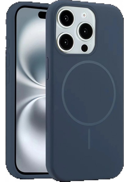iPhone 15 Pro Max Kılıf Jully Magsafe Kapak - Lacivert