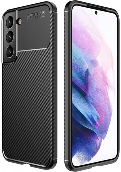 Samsung Galaxy S22 Plus Kılıf Auto Focus Karbon Kapak - Siyah