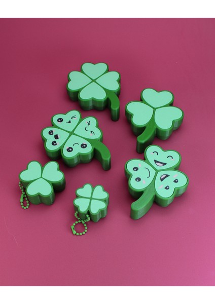 Şanslı Yonca Fidget Tıklayıcıları - Anahtarlık Yoncaları - Aziz Patrick Günü fiyatları