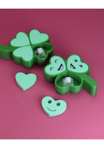 Şanslı Yonca Fidget Tıklayıcıları - Anahtarlık Yoncaları - Aziz Patrick Günü fırsatları