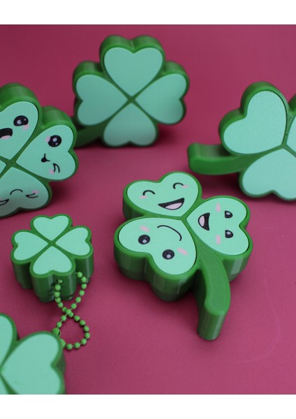 Şanslı Yonca Fidget Tıklayıcıları - Anahtarlık Yoncaları - Aziz Patrick Günü indirimleri