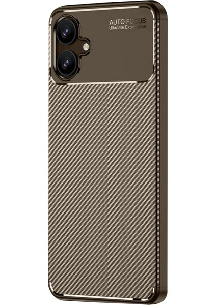 Samsung Galaxy A06 Kılıf Auto Focus Karbon Kapak - Kahverengi modelleri
