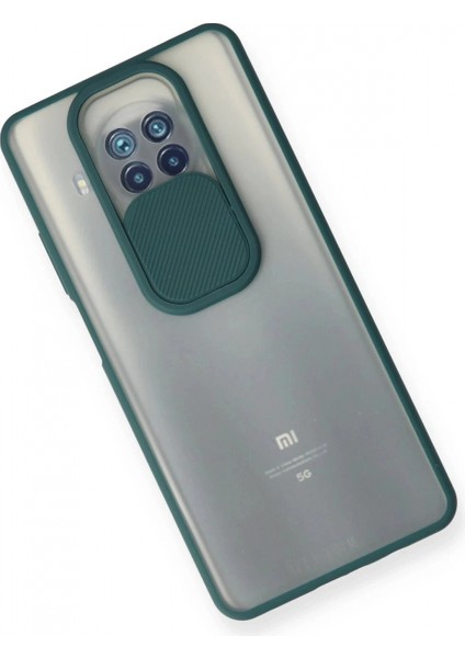 Xiaomi Mi 10T Lite Kılıf Palm Buzlu Kamera Sürgülü Silikon - Yeşil modelleri