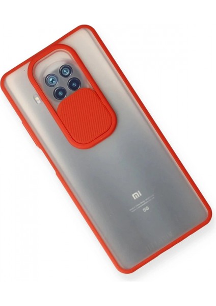 Xiaomi Mi 10T Lite Kılıf Palm Buzlu Kamera Sürgülü Silikon - Kırmızı modelleri