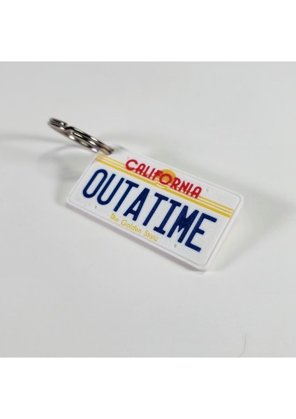 Geleceğe Dönüş Outatıme Plaka Anahtarlığı