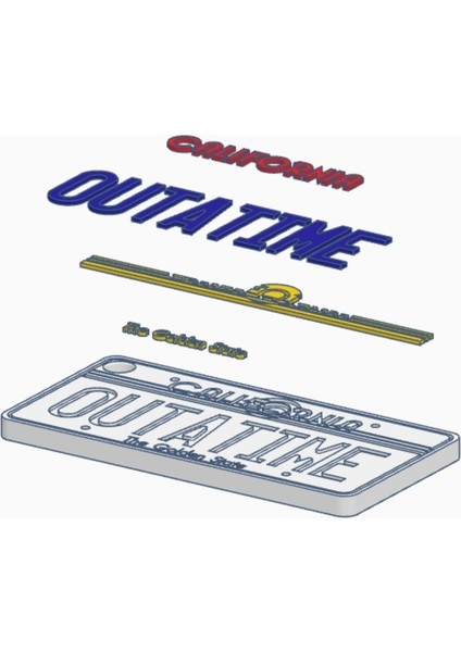 Geleceğe Dönüş Outatıme Plaka Anahtarlığı modelleri