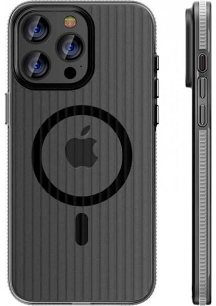 iPhone 15 Pro Max Line Magsafe Kapak - Gri