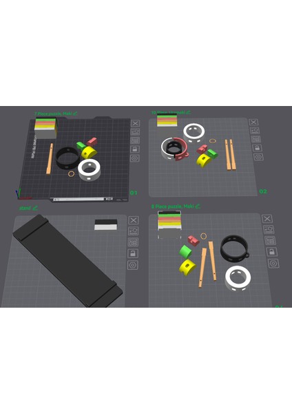 Suşi Rulo Anahtarlık Mini Yapboz ve Fidget! modelleri