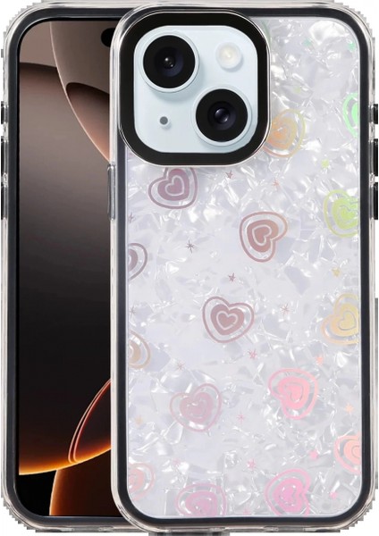 Apple iPhone 15 Lumi Desenli Kapak - Siyah