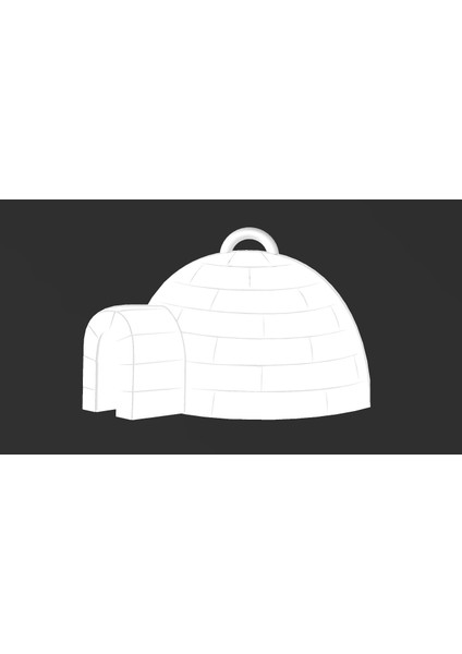 Snow Igloo Anahtarlık Anahtarlık Sekmesi Çektirmesi