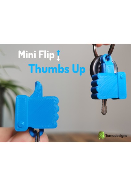 Mini Başparmak Yukarı Anahtarlık