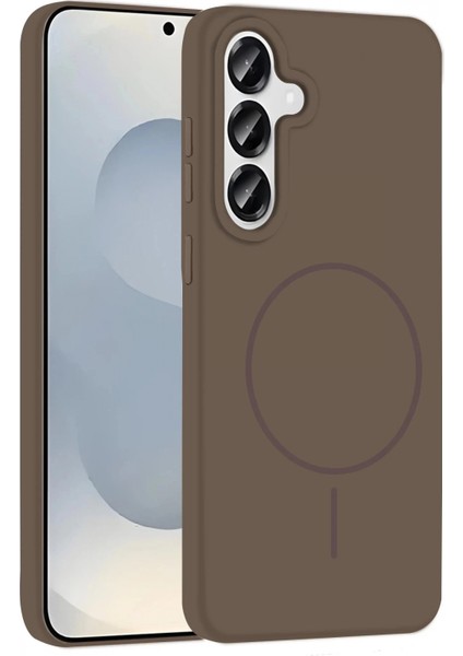 Samsung Galaxy S25 Kılıf Jully Magsafe Kapak - Kahverengi