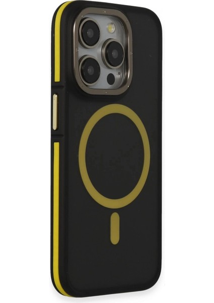 iPhone 14 Pro Max Kılıf Rocky Magsafe Kapak - Siyah-Sarı fiyatları