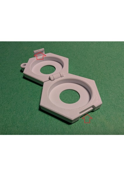 Anahtarlık/köpek Tasması Tutucusu Için Airtag Yerinde Baskı Sekizgen Tutucu modelleri