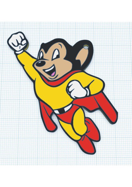Ams / Mmu Mighty Mouse Kulak Halkalı Anahtarlık