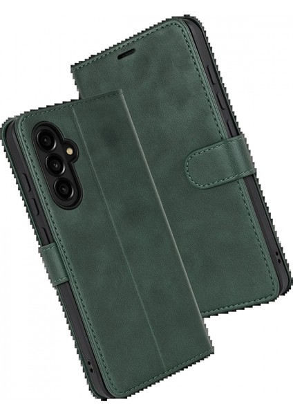 Samsung Galaxy A17 5g Trend S Plus Kapaklı Kılıf - Yeşil modelleri