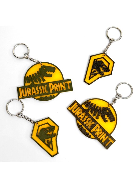 Jurassic Baskı Anahtarlıklar